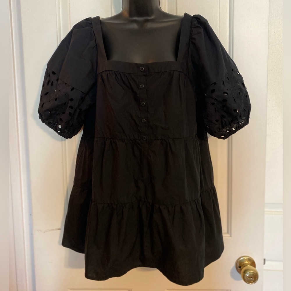 “MAEVE” Anthropologie Everly Tiered Eyelet Baby Doll Tunic - Picture 4 of 14
